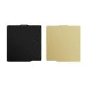 3D printer printbed PET-PEI 257 x 257 mm dubbelzijdig Veerstaalplaat Zwart-beige Bambu Lab X1 P1 A1 voor PLA en PETG 1