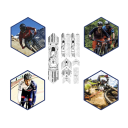 3D Protective Sticker for Bicycle Frame 38x23x1 cm Removable Scratch-Resistant Film Mountain Bike Road Bike Cycling Frame Protection 3