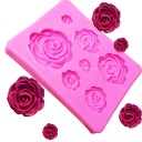 3D rose-formet bageform af silikone 2
