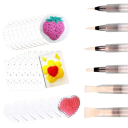 3D rysunkowe magiczne płótno gąbka 30 szt. + 6 pędzli wodnych ok. 6,5 cm i 11 × 7 cm papieru piankowego do malowania DIY 5