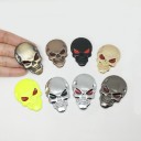3D samolepka na auto lebka Kovový plastický emblém se zamračeným výrazem a vyceněnými zuby Drsná ozdoba na karoserii Rozměr 4,9 x 3,2 cm 9