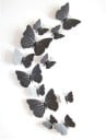 3D selbstklebende Schmetterlinge für die Wand Set mit 12 Stück in vier Größen von 6 bis 12 cm Wohnaccessoires mit abstehenden Flügeln zur Belebung 5