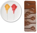 3D siliconen mal voor lolly's Maak je eigen lolly's thuis Speelse vormen met reliëf Gleuven voor stokken Flexibel siliconen materiaal 6