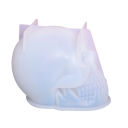 3D silikone lysform lille kranieform dekorativt lys i form af et menneskekranie håndlavet lysfremstilling Halloween-dekoration 11 x 8 cm 5