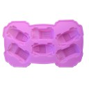 3D Silikonform mit Auto-Motiv Sechs Vertiefungen in zwei Formen Größe der Form 17 cm Auto ca. 5,2 cm Temperaturbeständigkeit von -40 bis 210 °C Rosa 2