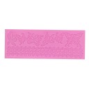 3D Silikonform mit Schmettern und Dekorationsband zum Verzieren von Torten Zartes Spitzenmuster Maße 18 x 6,5 cm Temperaturbeständigkeit von -40 bis 2