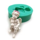 3D silikonimuotti enkelin muodossa koristefiguurien valmistamiseen Koko figuuri 5-6 cm Tarttumaton pinta ja helppo käyttö 5
