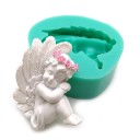 3D silikonová forma ve tvaru anděla na výrobu dekorativních figurek Velikost figurky 5 až 6 cm Nepřilnavý povrch a snadné použití 6