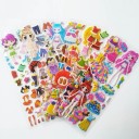 3D Stickers for Children Raised Glossy Images Made of PVC Thematic Designs in Various Shapes and Sizes Set of 6 Sheets for Sticking and Crafting 4