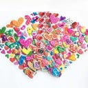 3D stickers voor kinderen Opstaande glanzende afbeeldingen van PVC Thematische motieven in verschillende vormen en maten Set van 6 vellen 1