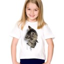 3D-T-Shirt für Mädchen mit einer Katze J605 5