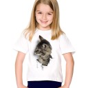 3D-T-Shirt für Mädchen mit einer Katze J605 5 3D-T-Shirt für Mädchen mit einer Katze J605 5