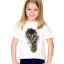 3D-T-Shirt für Mädchen mit einer Katze J605 7