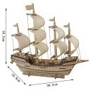 3D träpussel båt 39,5 × 10,8 × 34,3 cm 78 bitar Laserutskuren modell Handmontering med 3D-instruktioner Realistisk dekoration och present för modellbyggare 2