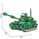 3D träpussel kamouflage tank 23 × 12 × 13,6 cm 137 delar Laserad modell Handmontering med 3D-instruktion Realistisk dekoration och present 2