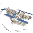 3D träpussel Kinesiska rymdstationen 32,5 x 29,1 x 20 cm 383 bitar Laserutskuren trämodell med tryckt 3D-instruktion Rymddekoration 2