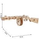 3D träpussel pistol 61 × 12 × 9,5 cm 55 bitar Laserad modell Handmontering med 3D-instruktion Realistisk dekoration och kreativ present 2