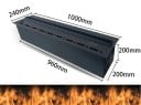3D vízpára atomizáló kandalló, hossza 100 cm, teljesítmény 120 W, LED az eredeti láng színével, 6 magassági fokozat, WiFi és távirányító 5