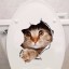 3D voděodolná nálepka do koupelny - Pes a Kočka 1