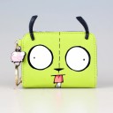 3D Wallet 8 x 2.5 x 11 cm Light Green Design Face Motif Zip Pendant Compact Wallet 1