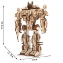 3D Wooden Puzzle Robot 16 x 11.5 x 22.5 cm 188 Pieces Laser-Cut Wooden Model with Printed 3D Instructions Mechanical Decoration for Technology Enthusiasts 2