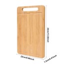 3er-Set Holzschneidebretter 34x22 cm, 30,5x20 cm und 20x15 cm mit Griff - mehrere Größen für den täglichen Gebrauch 3