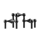 3er-Set Kerzenhalter aus Metall, 10 × 6 × 1,2 cm, Molekülstruktur, nordischer Kerzenhalter, moderne Dekoration, Heimdekoration, Geschenk, Wohnzimmer 1