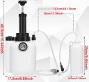 3L Manual Brake Bleeding Kit with Pressure Gauge and Hose 40.5×17.5 cm Plastic for Brake System Bleeding 4