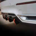 4 buc 12,5 x 6,5 cm Difuzoare ABS roșii pentru bara de protecție spate Benzile de tuning universale pentru spoiler Protecție împotriva coliziunilor cu accesorii de montaj 2