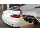 4 buc 12,5 x 6,5 cm Difuzori roșii din ABS pentru bara de protecție spate Accesorii universale pentru tuning 2