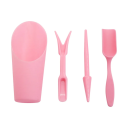 4 buc set de unelte mini de grădină pentru suculente lopată găleată furcă stick mici instrumente de transplantare ghivece de flori și cactuși 3