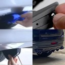 4 bucăți difuzor negru 12,5 x 6,5 cm Universal ABS spoiler pentru bara de protecție împotriva coliziunii Kit de montaj cu accesorii Accesorii de tuning 4
