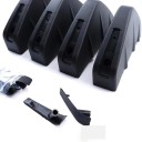 4 bucăți difuzor negru 12,5 x 6,5 cm Universal ABS spoiler pentru bara de protecție împotriva coliziunii Kit de montaj cu accesorii Accesorii 3