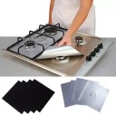 4 bucăți Folii de protecție din Teflon pentru aragaz pătrat 27×27 cm material teflon pentru protecție și curățare ușoară a aragazului 1