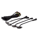 4 bucăți LED portocalii 12V pentru grila mașinii Iluminare frontală din plastic ABS 5,5 x 1,7 x 2,1 cm Montaj universal Accesoriu decorativ 1