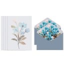 4 darabos levélpapír és boríték készlet 16,1 × 11,4 cm papír 19,5 × 13,5 cm virágmintás levelekhez és üdvözletekhez 7