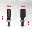 4 db LED-es irányjelző motorkerékpárhoz 3 LED-es irányjelző DC 12V 8 mm-es csavarral Univerzális irányjelzők robogóhoz ATV motorkerékpár 4