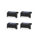 4 ks Solární schodová světla 7,5x5x3,5 cm Studená bílá ABS Vodotěsná venkovní svítidla Zahradní lampa na schody, terasu, balkon, zábradlí 1