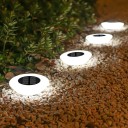 4 ks Solární venkovní světla LED přízemní lampy Studená bílá IP65 Vodotěsné zahradní osvětlení pro terasu, dvorek, cestu, trávník, příjezdovou cestu 3