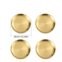 4 ks tanierov z nehrdzavejúcej ocele 26 cm Zlaté kuchynské taniere elegantné servírovanie hlavných jedál slávnostné aj každodenné použitie 2