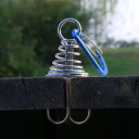 4 Pack Outdoor Spring Clips for Wind Rope Camping Hooks Stainless Steel Aluminium Alloy Tent Fixing Wind Resistant Camping 5