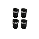 4 paires de bottes pour chiens imperméables taille M pour chiens de 2,5 à 3,5 kg Botte de protection pour chiens Contre la chaleur, le gel, le sel et les blessures Chaussures de sécurité pour petits chiens 1
