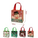 4 pcs Bolsas de Regalo Navideñas 23 x 22 x 11 cm Tela No Tejida Papá Noel Decoración Navideña Variantes Reutilizables 2