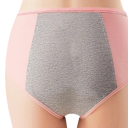 4 pcs Calcinhas menstruais de cintura alta com bolso à frente Algodão elastano spandex Absorventes confortáveis roupa interior Reutilizáveis 4