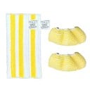 4 pcs chiffons en microfibre jaunes pour mop 35×12 cm et 8,5×17 cm pour Kärcher Easyfix SC2 SC3 SC4 SC5 tampons de nettoyage et housses en tissu 1