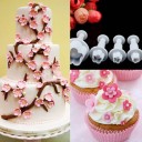 4 pcs Conjunto de moldes de flores 4