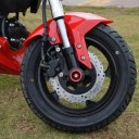 4 pcs Kit universel de patins de protection pour fourche avant Protection de la roue et de l'essieu de la moto Alliage d'aluminium Protecteurs 12