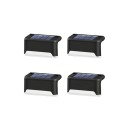 4 pcs Lampes solaires d'escalier 7,5x5x3,5 cm Blanc chaud ABS Lampes extérieures étanches Lampe solaire de jardin pour escaliers, terrasse 1