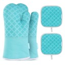 4 pcs Oven Gloves and Kitchen Mats 5