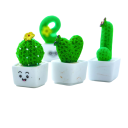 4 pcs/set mini simulation of succulent cacti in LOVE motif Car decoration Realistic artificial plants Interior decorations Car accessories 4